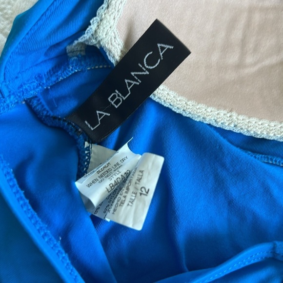 La Blanca One Piece Swimsuits Blue and Red Size 12 - Picture 4 of 6